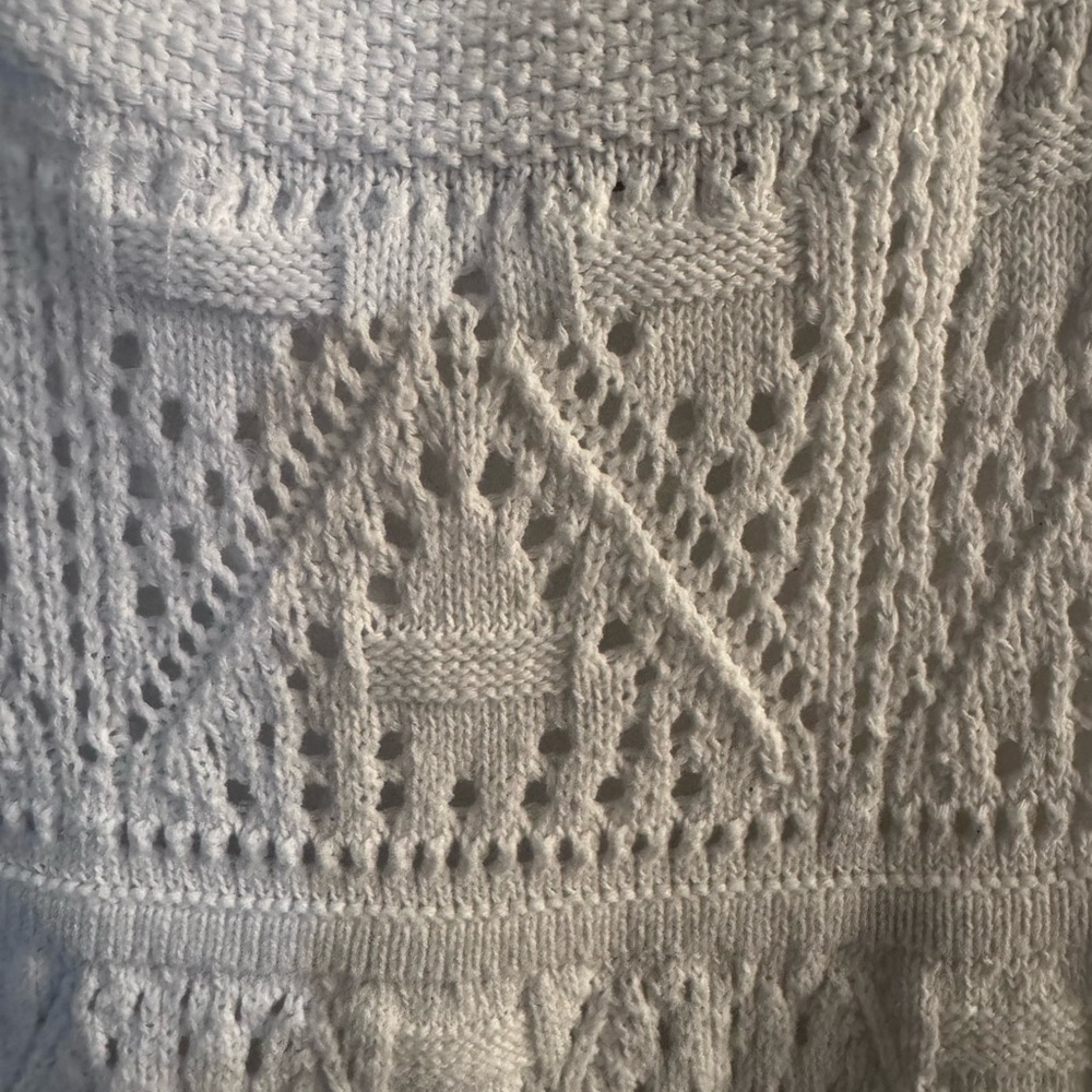 Zara White Crocheted Mini Dress - Picture 6 of 9